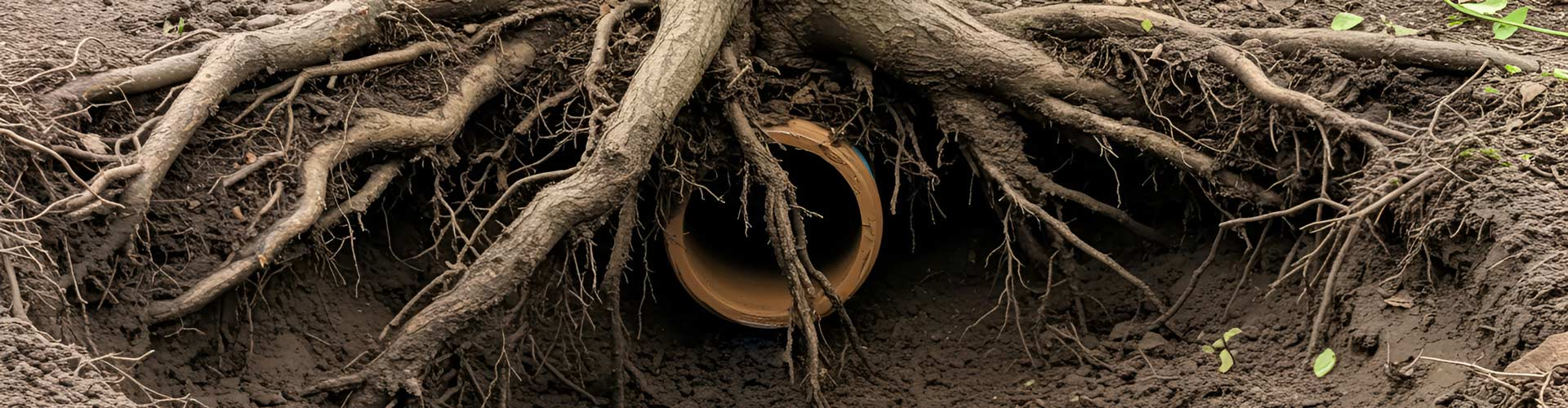 Wurzeleinwuchs im Kanal – Rohrreinigung und Sanierung notwendig